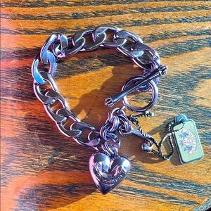 NWT Vintage Y2K Juicy Couture PURPLE Heart Charm Bracelet RARE ‼️PRICE FIRM‼️